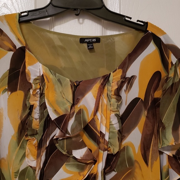 Plus Size Chiffon Blouse - Picture 2 of 3